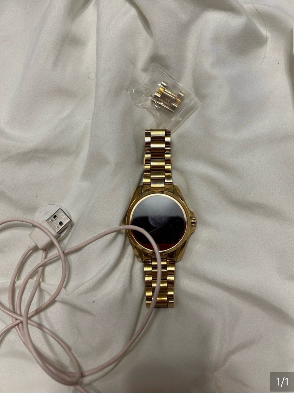 Gold Michael Kors Smartwatch with Metal Link Band